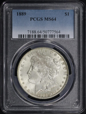 Obverse of this 1889 Morgan Dollar PCGS MS-64