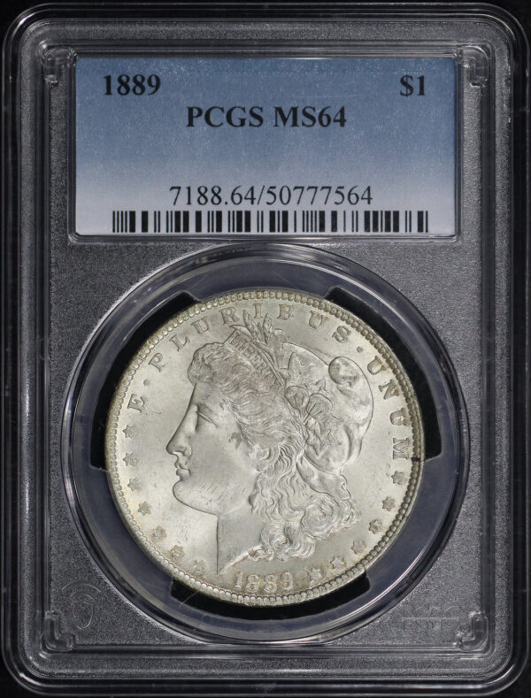 Obverse of this 1889 Morgan Dollar PCGS MS-64