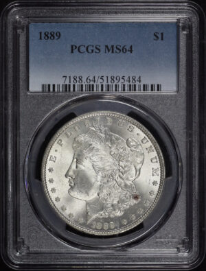 Obverse of this 1889 Morgan Dollar PCGS MS-64