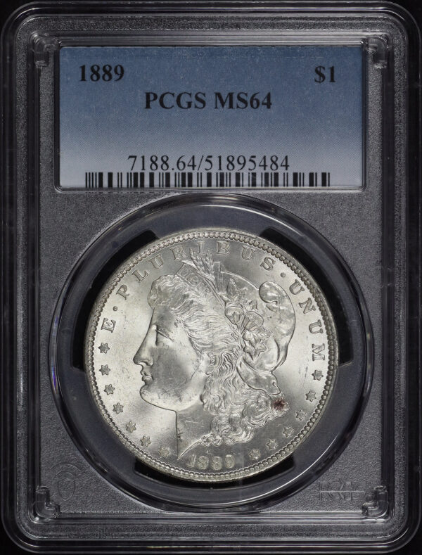 Obverse of this 1889 Morgan Dollar PCGS MS-64