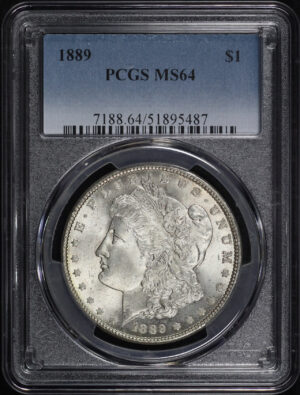 Obverse of this 1889 Morgan Dollar PCGS MS-64