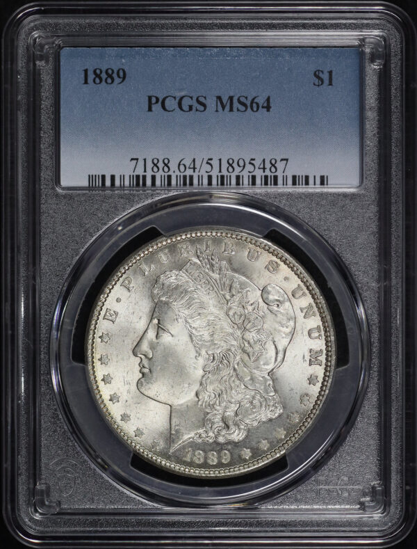 Obverse of this 1889 Morgan Dollar PCGS MS-64