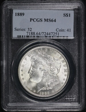 Obverse of this 1889 Morgan Dollar PCGS MS-64