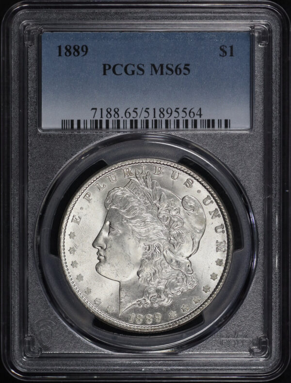 Obverse of this 1889 Morgan Dollar PCGS MS-65