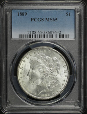 Obverse of this 1889 Morgan Dollar PCGS MS-65