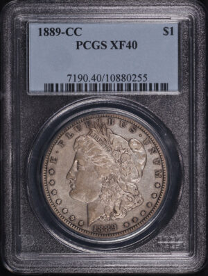Obverse of this 1889-CC Morgan Dollar PCGS XF-40