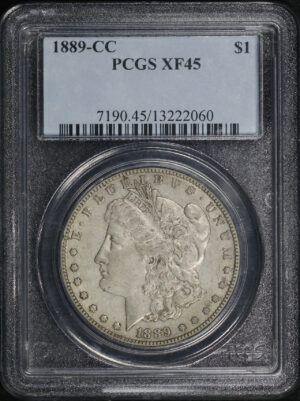 Obverse of this 1889-CC Morgan Dollar PCGS XF-45