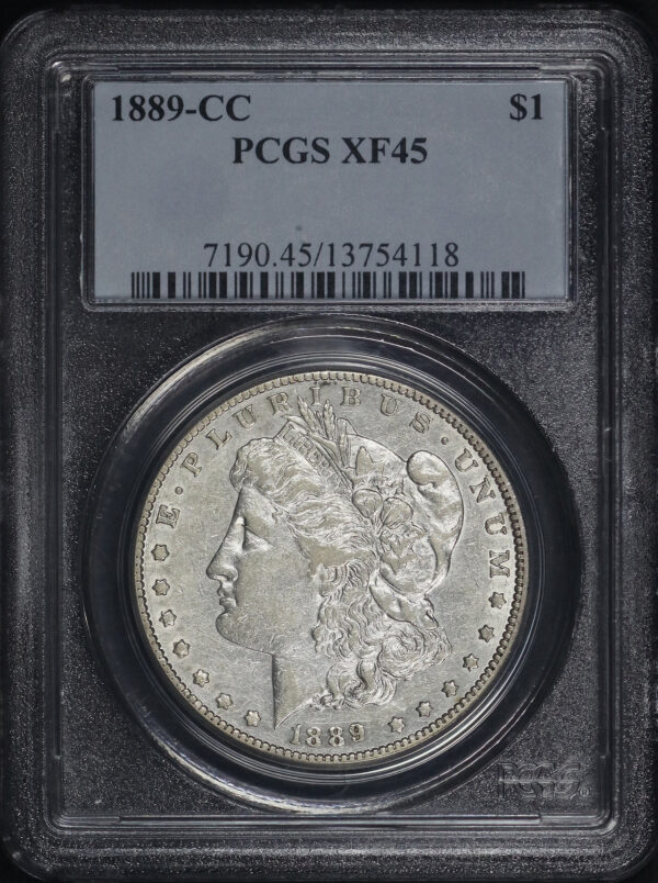 Obverse of this 1889-CC Morgan Dollar PCGS XF-45