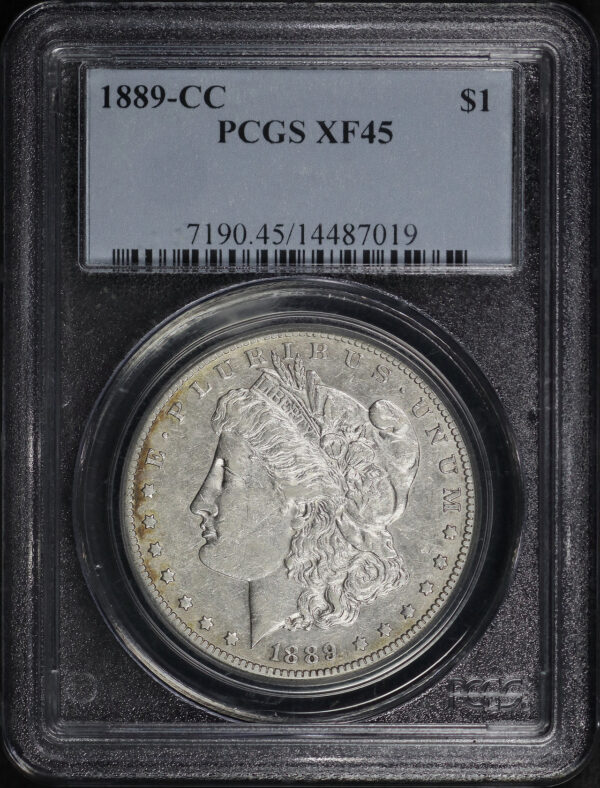 Obverse of this 1889-CC Morgan Dollar PCGS XF-45