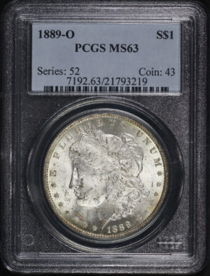 Obverse of this 1889-O Morgan Dollar PCGS MS-63