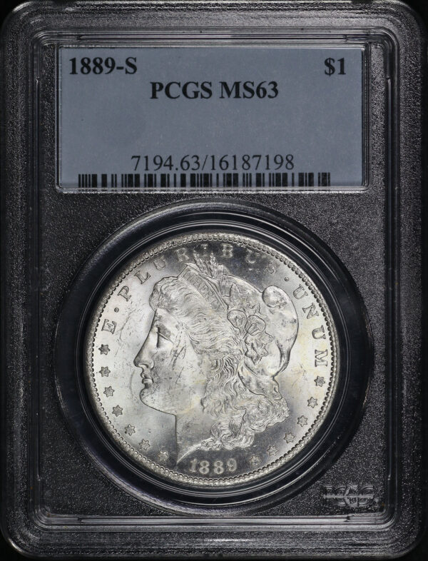Obverse of this 1889-S Morgan Dollar PCGS MS-63