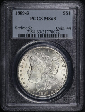 Obverse of this 1889-S Morgan Dollar PCGS MS-63