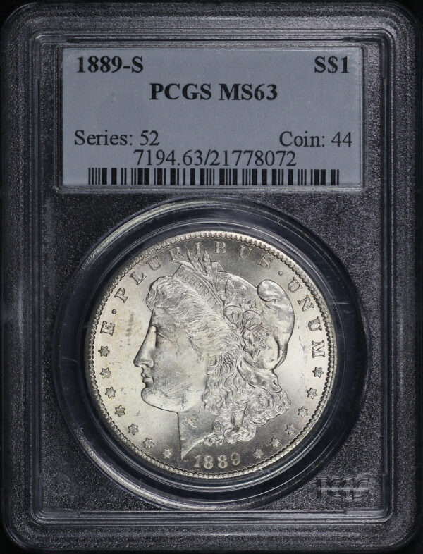 Obverse of this 1889-S Morgan Dollar PCGS MS-63