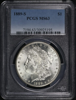 Obverse of this 1889-S Morgan Dollar PCGS MS-63