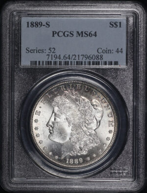 Obverse of this 1889-S Morgan Dollar PCGS MS-64
