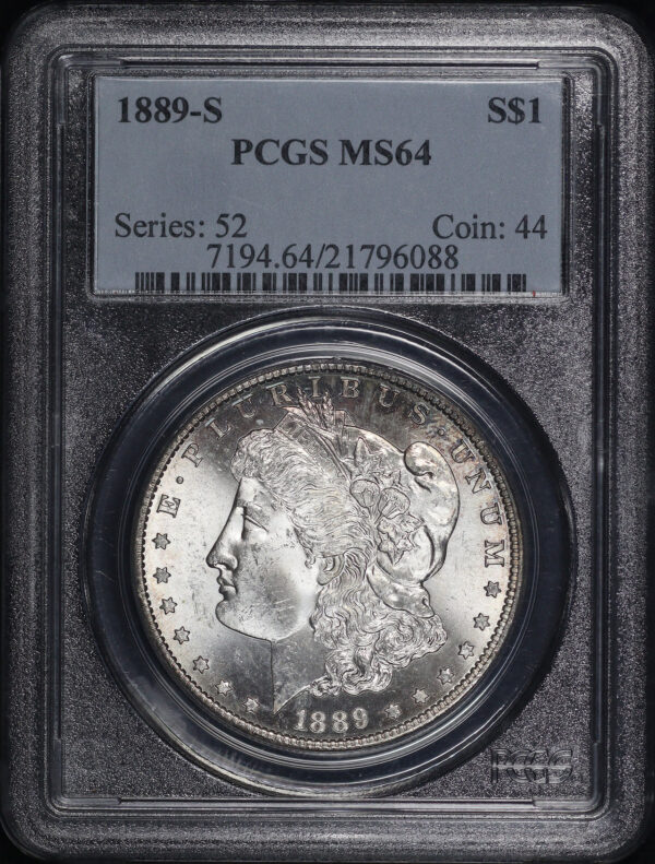 Obverse of this 1889-S Morgan Dollar PCGS MS-64