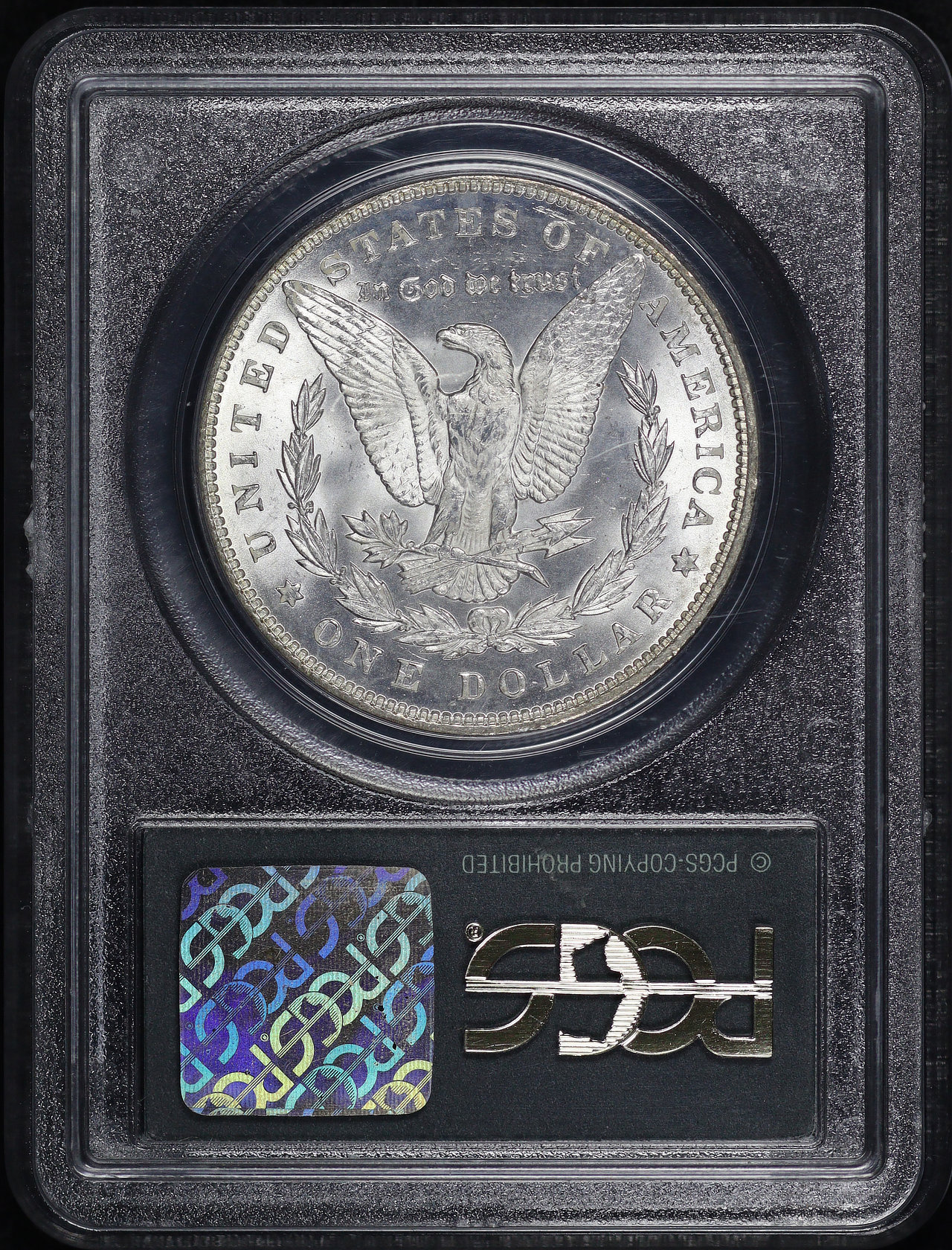 Reverse of this 1890 Morgan Dollar PCGS MS-63 Old Green Holder