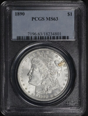 Obverse of this 1890 Morgan Dollar PCGS MS-63