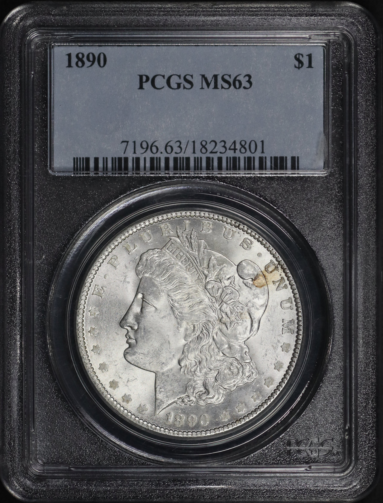 Obverse of this 1890 Morgan Dollar PCGS MS-63