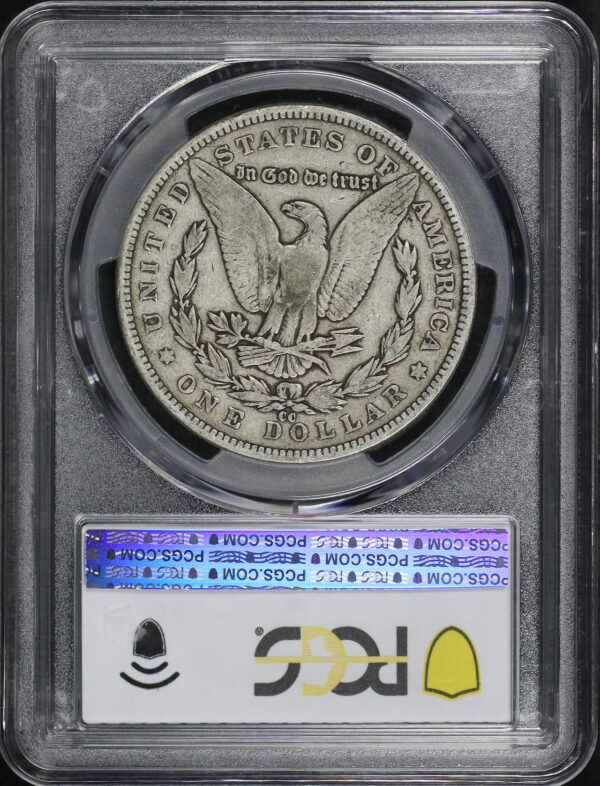Reverse of this 1890-CC Morgan Dollar PCGS VG-08
