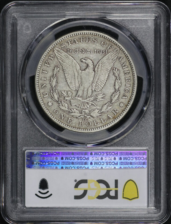 Reverse of this 1890-CC Morgan Dollar PCGS F-12