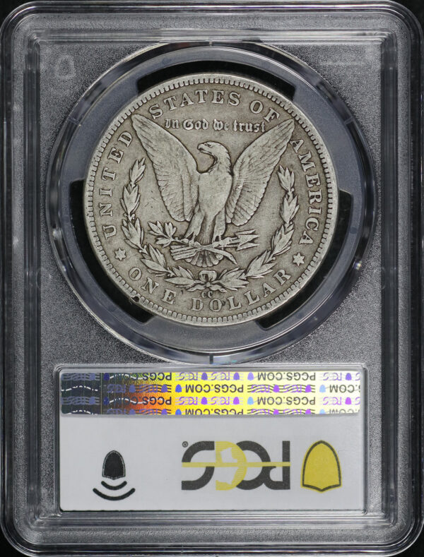 Reverse of this 1890-CC Morgan Dollar PCGS F-15