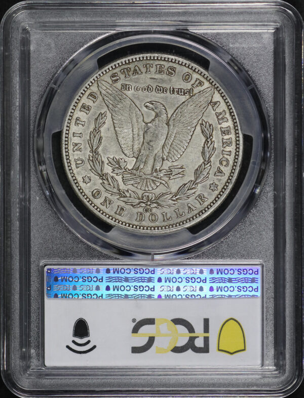 Reverse of this 1890-CC Morgan Dollar PCGS VF-35
