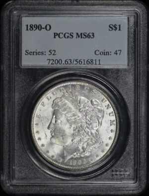 Obverse of this 1890-O Morgan Dollar PCGS MS-63