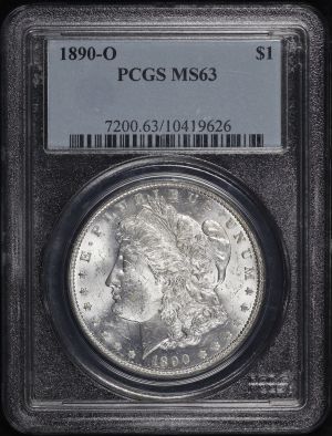 Obverse of this 1890-O Morgan Dollar PCGS MS-63
