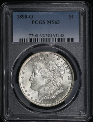 Obverse of this 1890-O Morgan Dollar PCGS MS-63