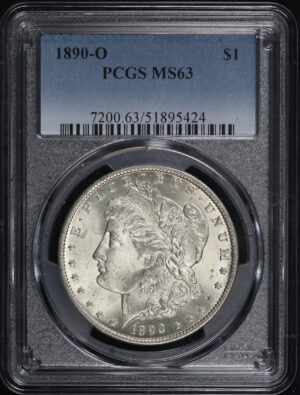Obverse of this 1890-O Morgan Dollar PCGS MS-63
