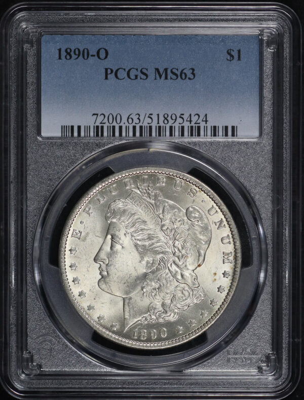 Obverse of this 1890-O Morgan Dollar PCGS MS-63