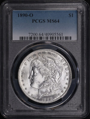 Obverse of this 1890-O Morgan Dollar PCGS MS-64