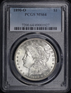 Obverse of this 1890-O Morgan Dollar PCGS MS-64