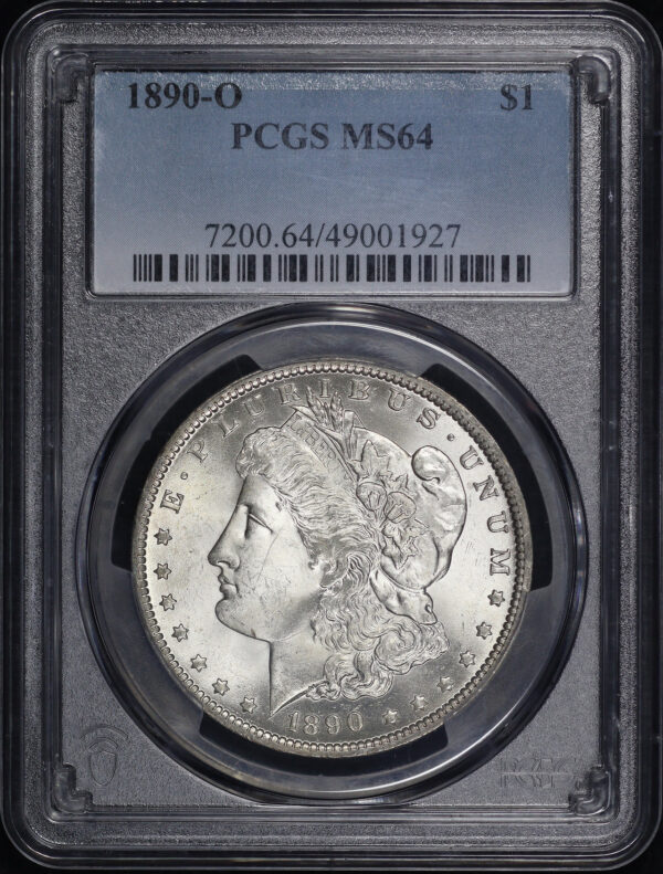 Obverse of this 1890-O Morgan Dollar PCGS MS-64
