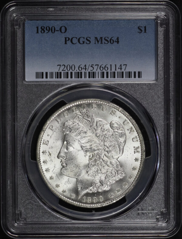 Obverse of this 1890-O Morgan Dollar PCGS MS-64