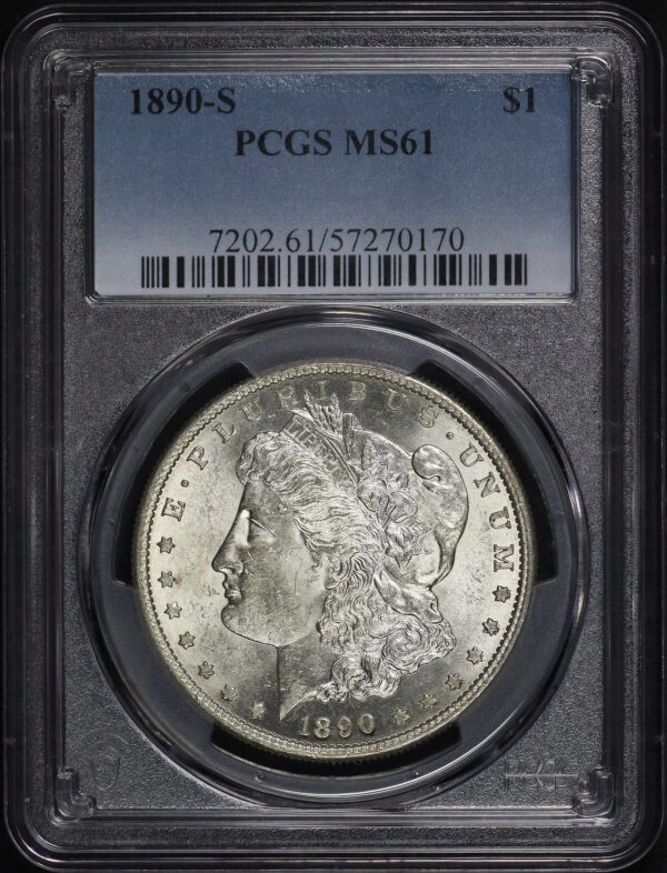 Obverse of this 1890-S Morgan Dollar PCGS MS-61