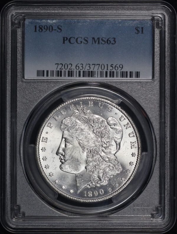 Obverse of this 1890-S Morgan Dollar PCGS MS-63
