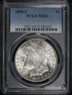 Obverse of this 1890-S Morgan Dollar PCGS MS-63