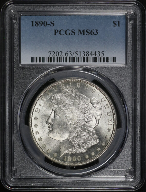 Obverse of this 1890-S Morgan Dollar PCGS MS-63