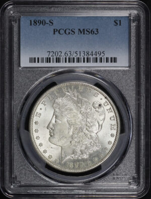 Obverse of this 1890-S Morgan Dollar PCGS MS-63