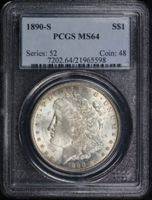 Obverse of this 1890-S Morgan Dollar PCGS MS-64