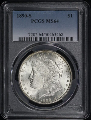 Obverse of this 1890-S Morgan Dollar PCGS MS-64