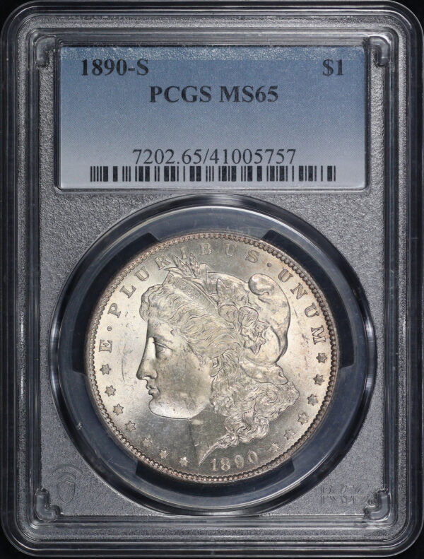 Obverse of this 1890-S Morgan Dollar PCGS MS-65
