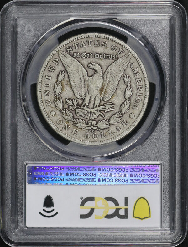 Reverse of this 1891-CC Morgan Dollar PCGS F-12