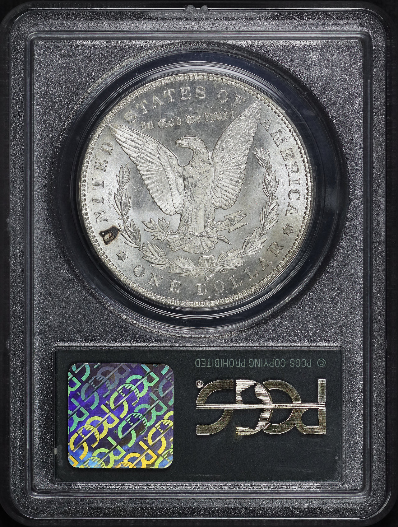 Reverse of this 1891-CC Morgan Dollar PCGS MS-60 Old Green Holder