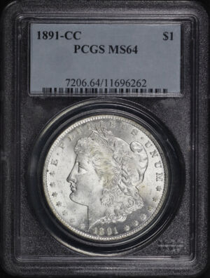 Obverse of this 1891-CC Morgan Dollar PCGS MS-64