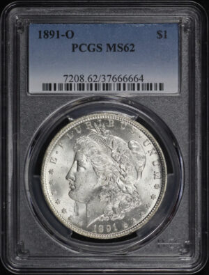 Obverse of this 1891-O Morgan Dollar PCGS MS-62