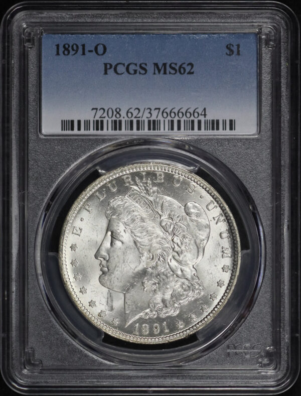 Obverse of this 1891-O Morgan Dollar PCGS MS-62