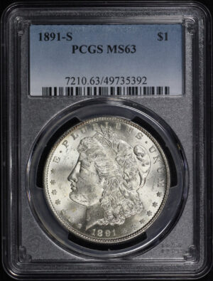 Obverse of this 1891-S Morgan Dollar PCGS MS-63